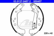 03.0137-0457.2 - Szczęki hamulcowe ATE FIAT DOBLO 05-