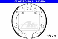 03.0137-0459.2 - Szczęki hamulcowe ATE TOYOTA AVENSIS 03- /ręczny/