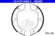 03.0137-0460.2 - Szczęki hamulcowe ATE NISSAN X-TRAIL 01- /ręczny/