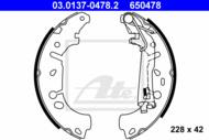 03.0137-0478.2 - Szczęki hamulcowe ATE FIAT GRANDE PUNTO 05-