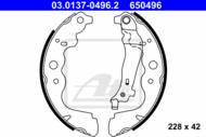 03.0137-0496.2 - Szczęki hamulcowe ATE DACIA LOGAN kombi 07-