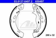 03.0137-0497.2 - Szczęki hamulcowe ATE FORD FIESTA 08-