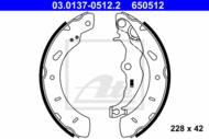 03.0137-0512.2 - Szczęki hamulcowe ATE FORD FOCUS III 11-