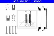 03.0137-9247.2 - Zestaw instalacyjny szczęk hamulcowych ATE /+ABS/ FIAT PUNTO 99-05