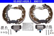 03.0521-0520.3 - Szczęki hamulcowe ATE /+ABS/ TOP KIT FIAT PANDA 10-13