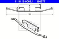 11.8116-0066.1 - Zestaw instalacyjny klocków hamulcowych ATE /tył/ BMW 3 E46 98-05