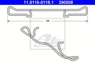 11.8116-0118.1 - Zestaw instalacyjny klocków hamulcowych ATE FORD MONDEO 93-00