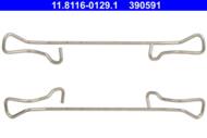 11.8116-0129.1 - Zestaw instalacyjny klocków hamulcowych ATE /przód/ OPEL ASTRA F 91-98