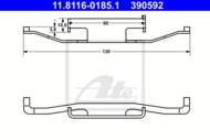 11.8116-0185.1 - Zestaw instalacyjny klocków hamulcowych ATE /tył/ BMW 3 E36 COMPACT