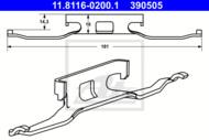 11.8116-0200.1 - Zestaw instalacyjny klocków hamulcowych ATE DB SPRINTER 95-06