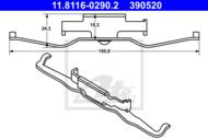 11.8116-0290.2 - Zestaw instalacyjny klocków hamulcowych ATE /przód/ BMW X5 E53 00-06