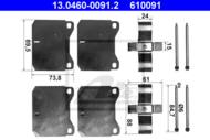 13.0460-0091.2 - Zestaw instalacyjny klocków hamulcowych ATE VAG