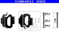 13.0460-0412.2 - Zestaw instalacyjny klocków hamulcowych ATE FORD