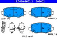 13.0460-2602.2 - Klocki hamulcowe ATE /tył/ FIAT 500X 14-