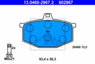 13.0460-2967.2 - Klocki hamulcowe ATE RENAULT