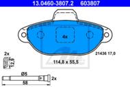 13.0460-3807.2 - Klocki hamulcowe ATE FIAT PANDA 03-