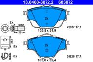 13.0460-3872.2 - Klocki hamulcowe ATE /tył/ PSA C4 PICASSO II 13-