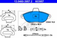 13.0460-3957.2 - Klocki hamulcowe ATE FIAT SCUDO 95-