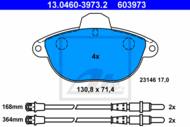 13.0460-3973.2 - Klocki hamulcowe ATE /+CZ/ PSA XANTIA 2/0T 95-01