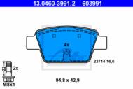 13.0460-3991.2 - Klocki hamulcowe ATE /tył/ (odp.GDB1485) /-CZ/ FIAT STILO 01-