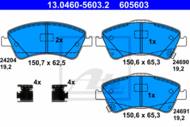 13.0460-5603.2 - Klocki hamulcowe ATE TOYOTA AURIS 07-