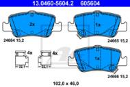 13.0460-5604.2 - Klocki hamulcowe ATE /tył/ TOYOTA AURIS 07-