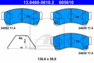 13.0460-5610.2 - Klocki hamulcowe ATE /przód/ MAZDA 6 07-