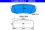 13.0460-5619.2 - Klocki hamulcowe ATE /tył/ TOYOTA LANDCRUISER 08- V8