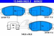 13.0460-5622.2 - Klocki hamulcowe ATE HYUNDAI TERRACAN 03-06