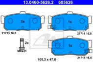 13.0460-5626.2 - Klocki hamulcowe ATE /tył/ NISSAN MAXIMA QX 00-03