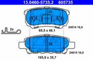 13.0460-5735.2 - Klocki hamulcowe ATE /tył/ MITSUBISHI LANCER 03-