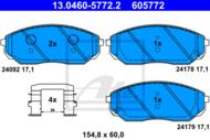 13.0460-5772.2 - Klocki hamulcowe ATE KIA SORENTO 02-