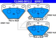 13.0460-5812.2 - Klocki hamulcowe ATE /tył/ TOYOTA YARIS 99-