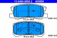 13.0460-5855.2 - Klocki hamulcowe ATE /tył/ MITSUBISHI PAJERO 00-