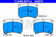 13.0460-5974.2 - Klocki hamulcowe ATE MAZDA 323 89-94 1.8 16V