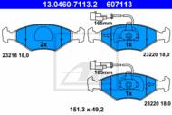 13.0460-7113.2 - Klocki hamulcowe ATE /+CZ/ FIAT PALIO 97-98