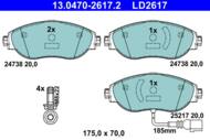 13.0470-2617.2 - Klocki hamulcowe ATE VAG PASSAT 15-