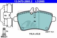 13.0470-2885.2 - Klocki hamulcowe ATE /przód/ /CERAMIC/ DB W169 A-KLASA 04-11
