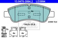 13.0470-3994.2 - Klocki hamulcowe ATE /CERAMIC/ PSA XSARA 00-