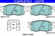 13.0470-5779.2 - Klocki hamulcowe ATE KIA RIO II 05-