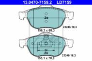 13.0470-7159.2 - Klocki hamulcowe ATE /CERAMIC/ RENAULT ESPACE 02-