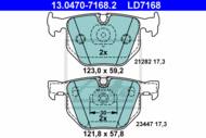 13.0470-7168.2 - Klocki hamulcowe ATE /tył/ /CERAMIC/ BMW 7 E65/E66 02 -