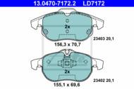 13.0470-7172.2 - Klocki hamulcowe ATE /CERAMIC/ OPEL VECTRA C 02-08