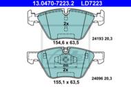 13.0470-7223.2 - Klocki hamulcowe ATE /CERAMIC/ BMW 1 E87 05- 130I