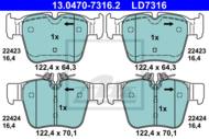 13.0470-7316.2 - Klocki hamulcowe ATE /tył/ DB X253 GLC 15-