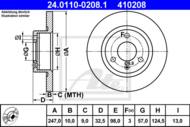 24.0110-0208.1 - Tarcza hamulcowa ATE PSA AX 1.4D-1.5D -97