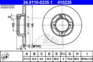 24.0110-0235.1 - Tarcza hamulcowa ATE DAIHATSU CUORE 89-98