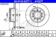 24.0110-0277.1 - Tarcza hamulcowa ATE /tył/ VAG GOLF V 03-