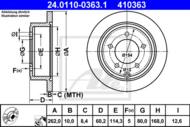 24.0110-0363.1 - Tarcza hamulcowa ATE /tył/ JEEP COMPASS 06-