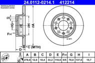 24.0112-0214.1 - Tarcza hamulcowa ATE /tył/ JEEP CHEROKEE 13-